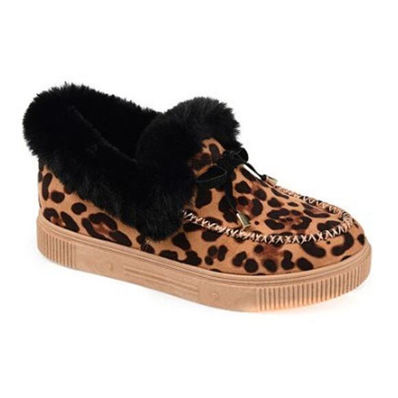 Journee Collection Shoes - Journee Collection Women's Tru Comfort Foam Midnight Slipper Shoes Brown Leopard